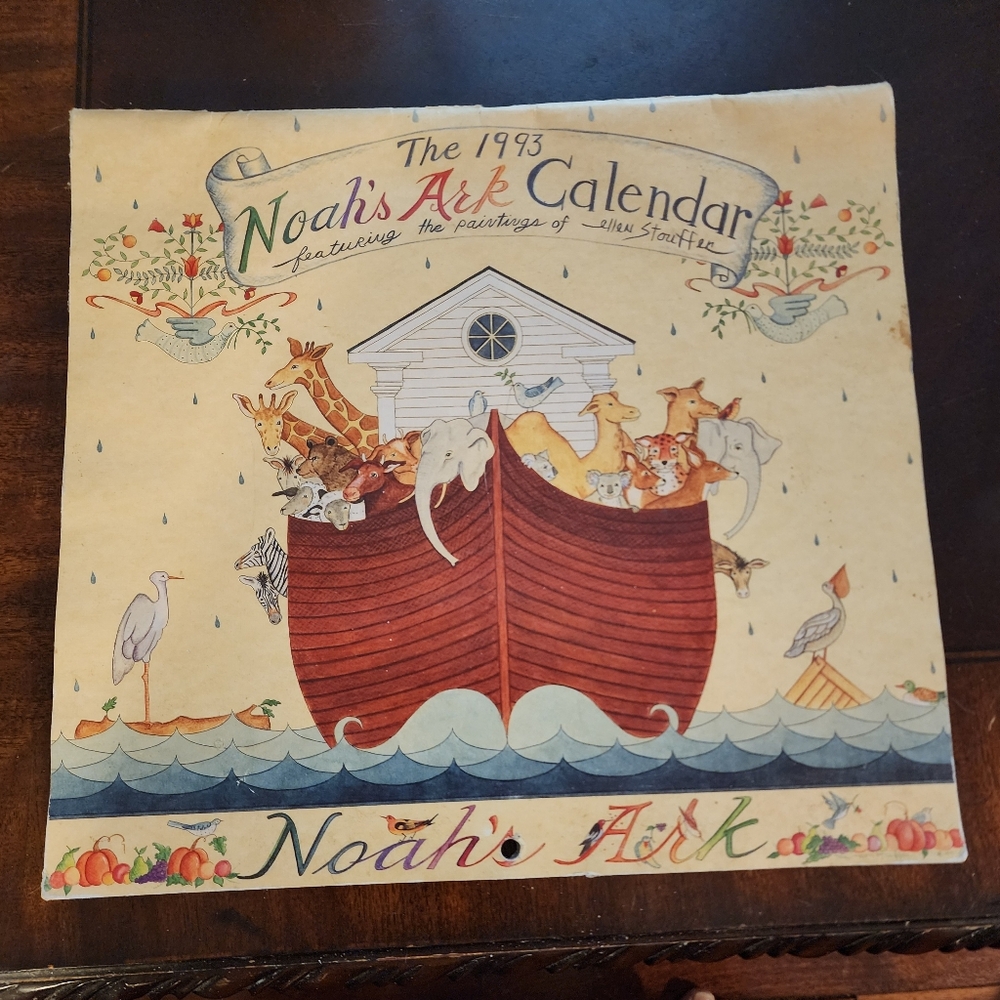 1993 Noah's Ark Wall Calendar